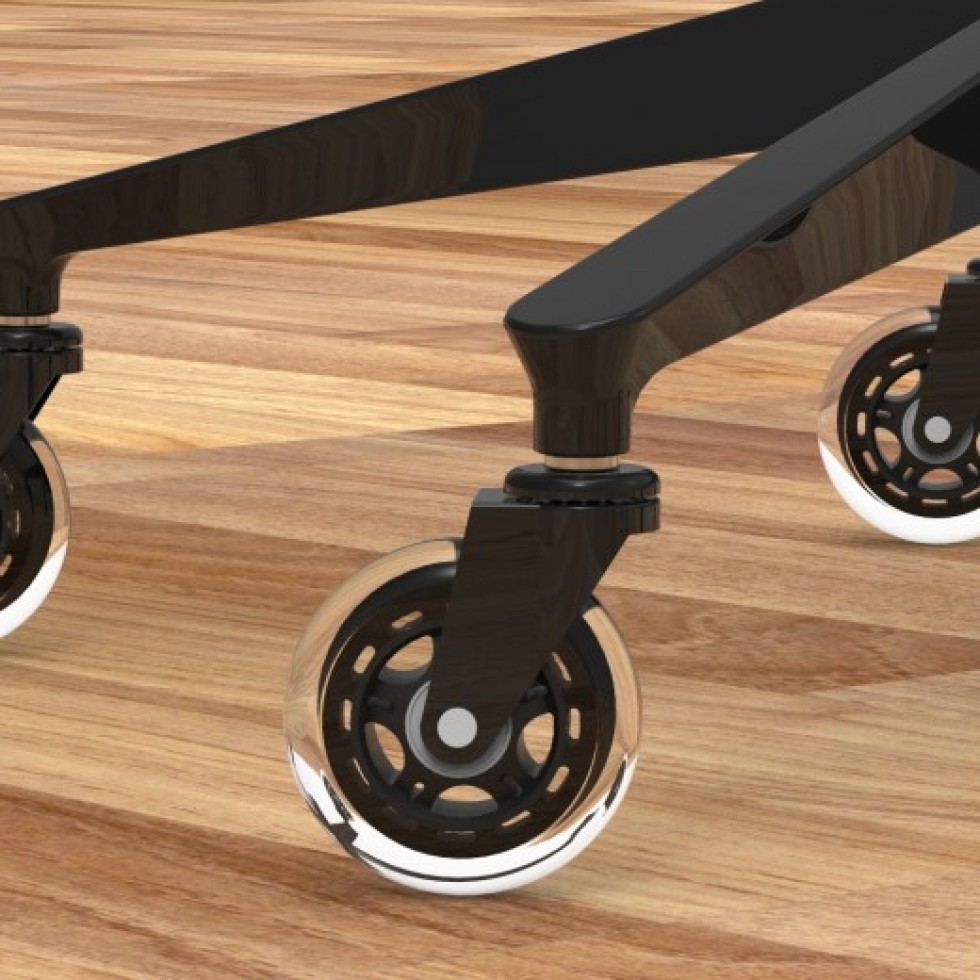 Roue / Roulette haut de gamme pour chaise de bureau de style roller blade /  patin alignée
